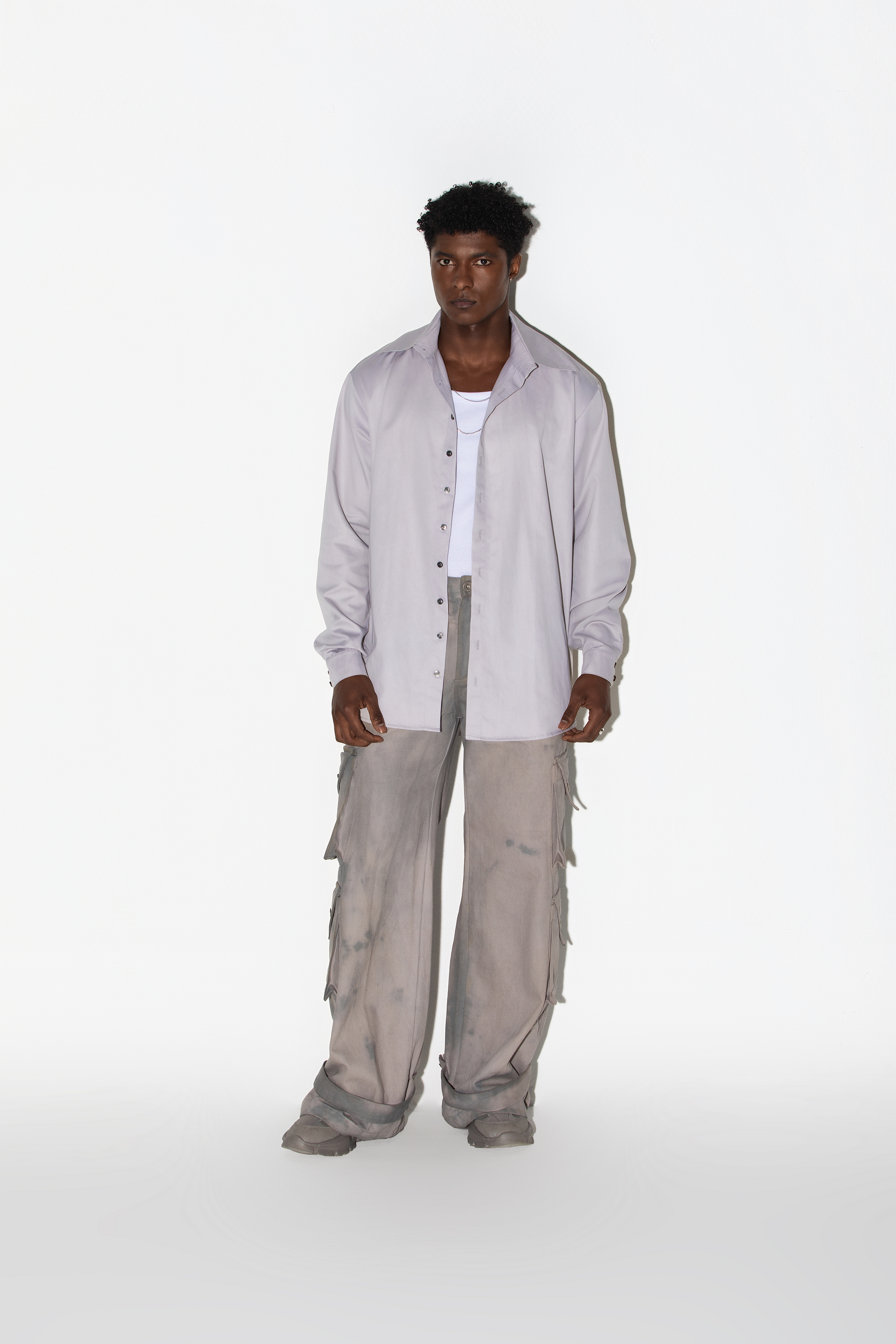 Camisa Alongada Metálica