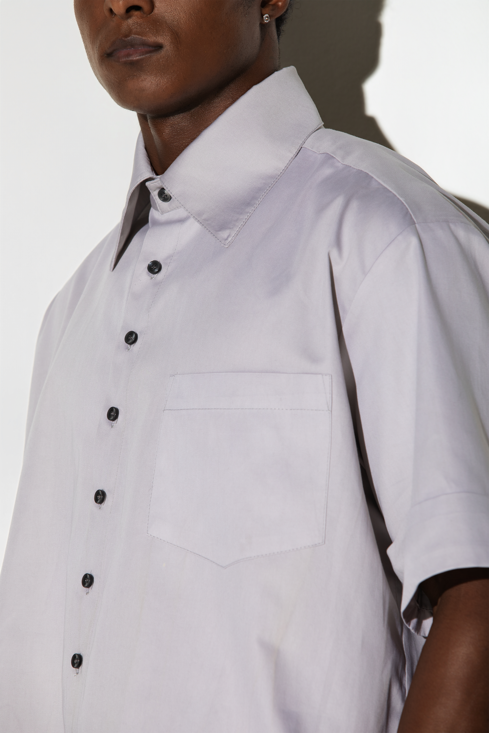 Camisa Boxy Algodão Metálica