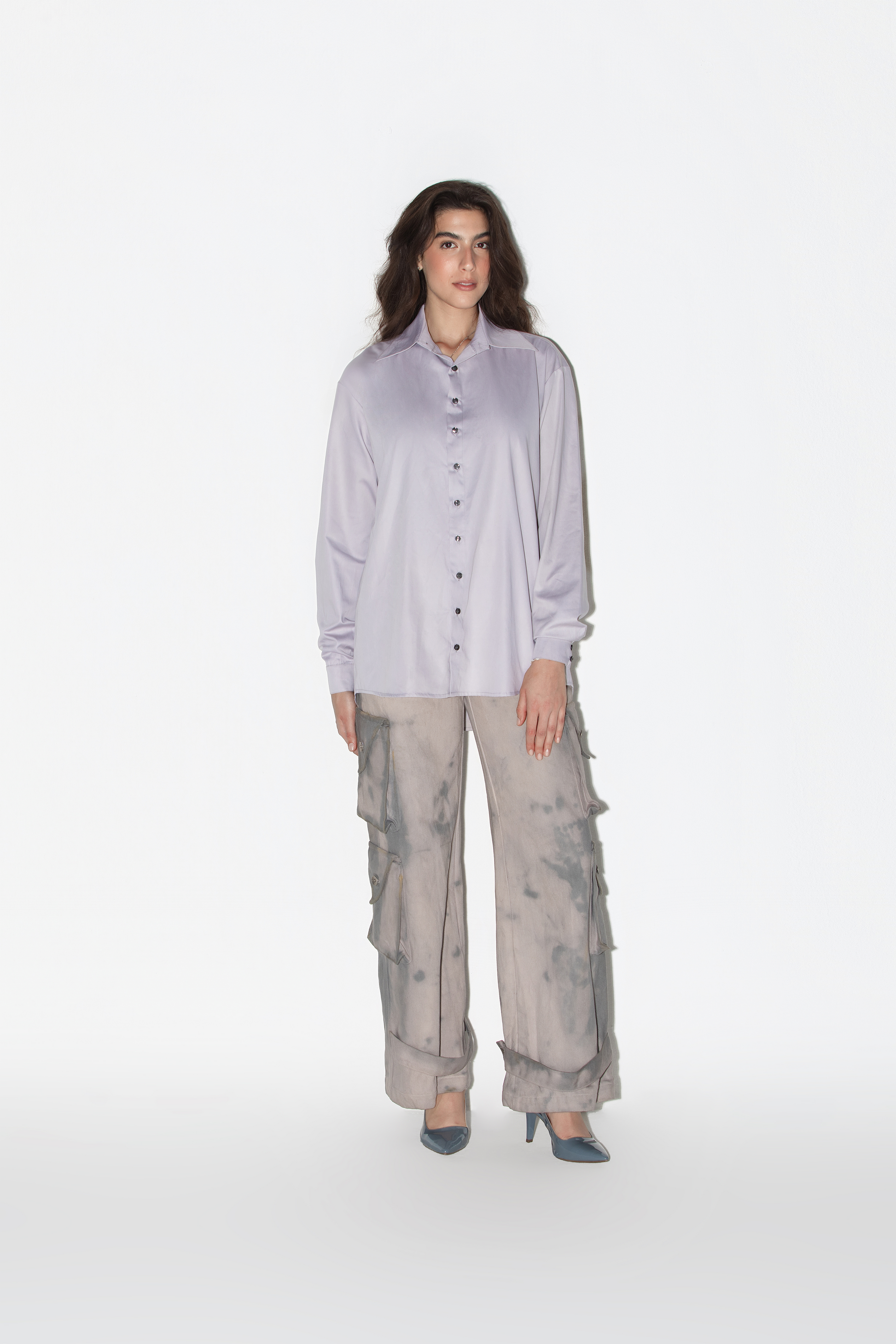 Camisa Alongada Metálica