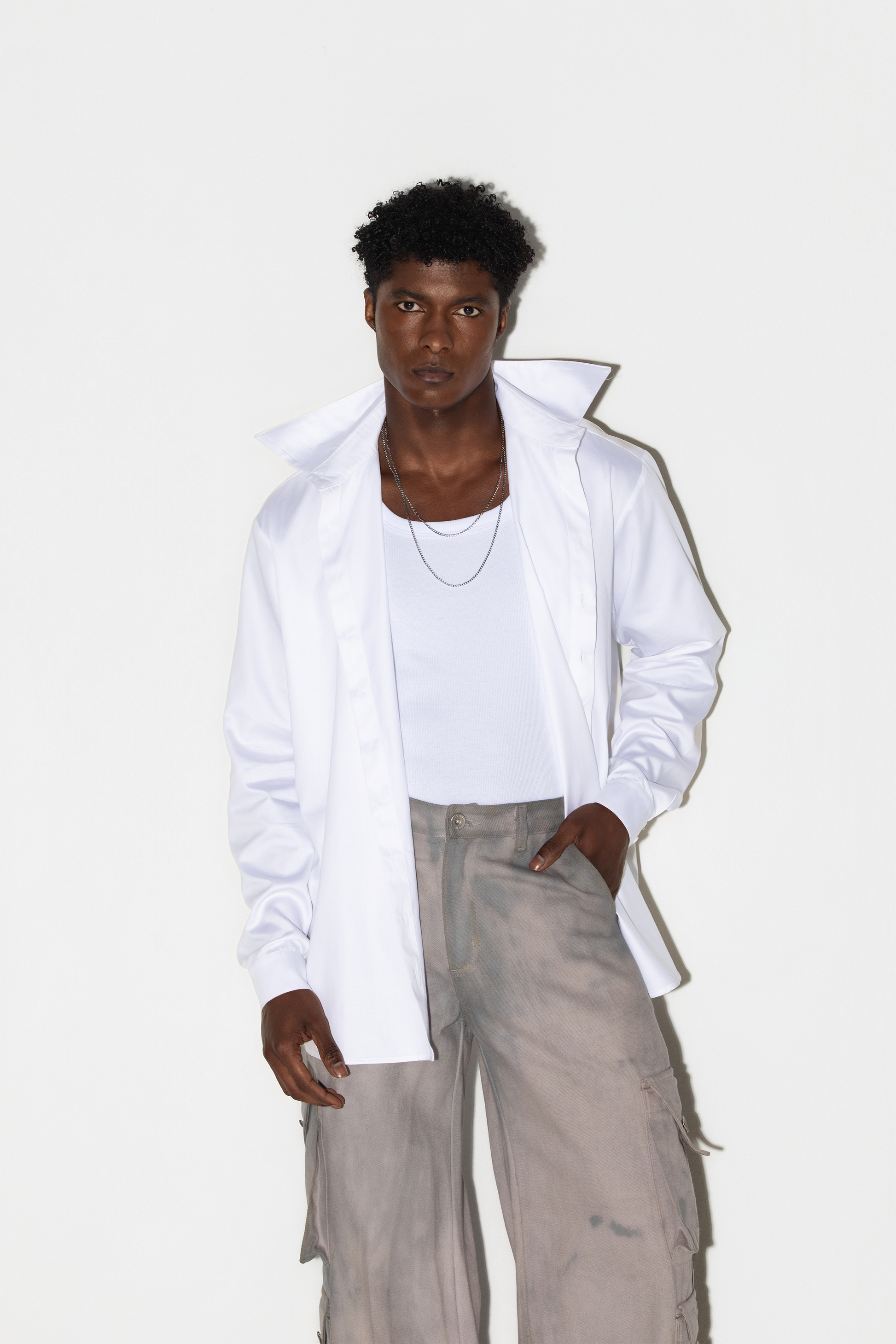 Camisa Alongada Algodão